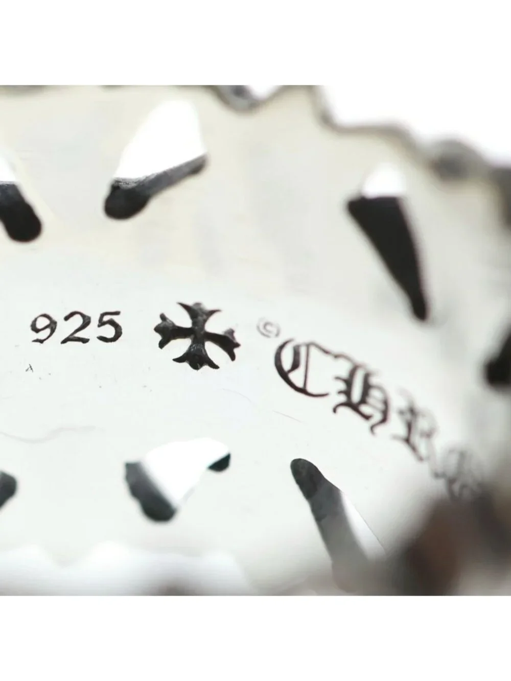 Chrome Hearts Cemetery Black Sling Silver Ring
